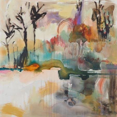 Offering Space, 2024 painting by Flora Bowley