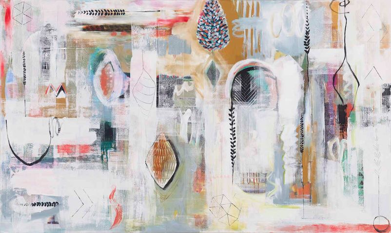 Flora Bowley — Flurry, 36x66 painting