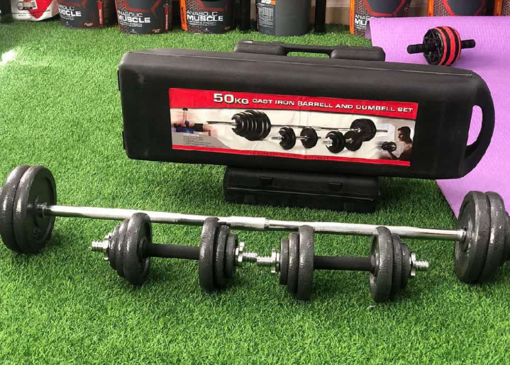 *50kg/York Barbell and Dumbbell set