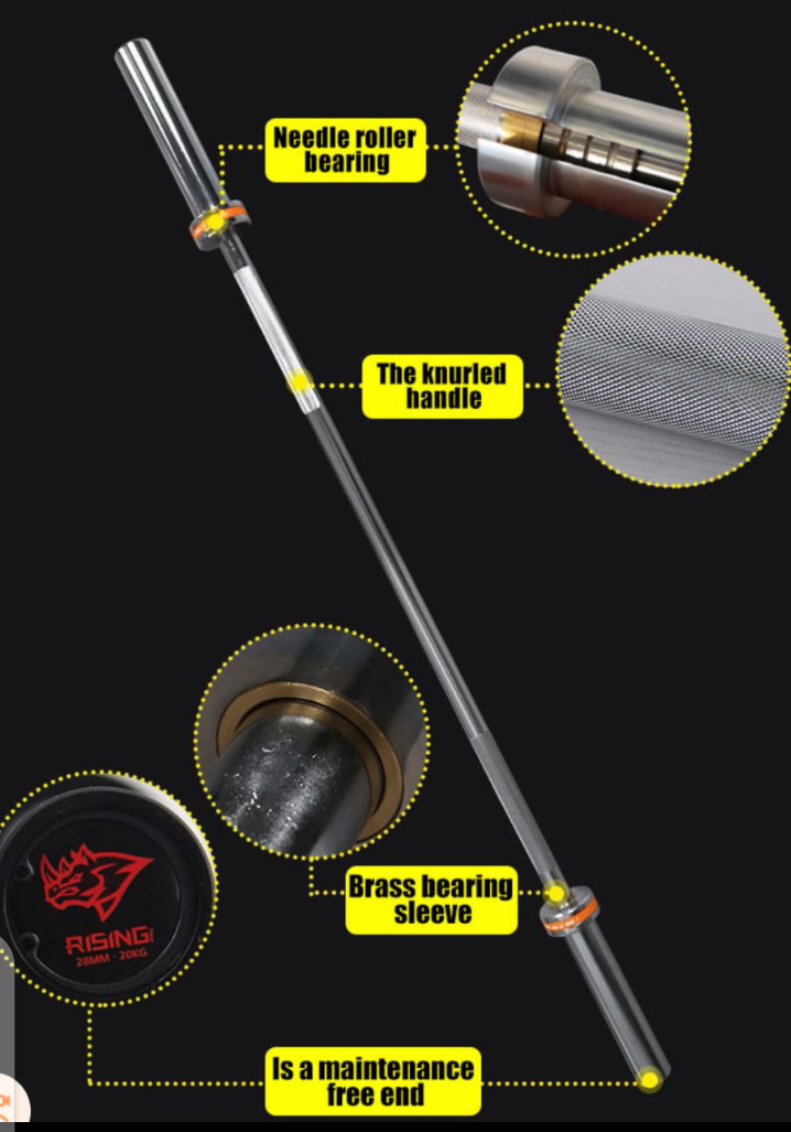 Olympic bar with bronze bearing 2.2m