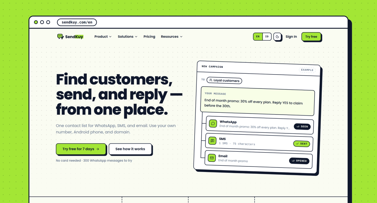 SendKuy Multi-Channel Messaging Platform