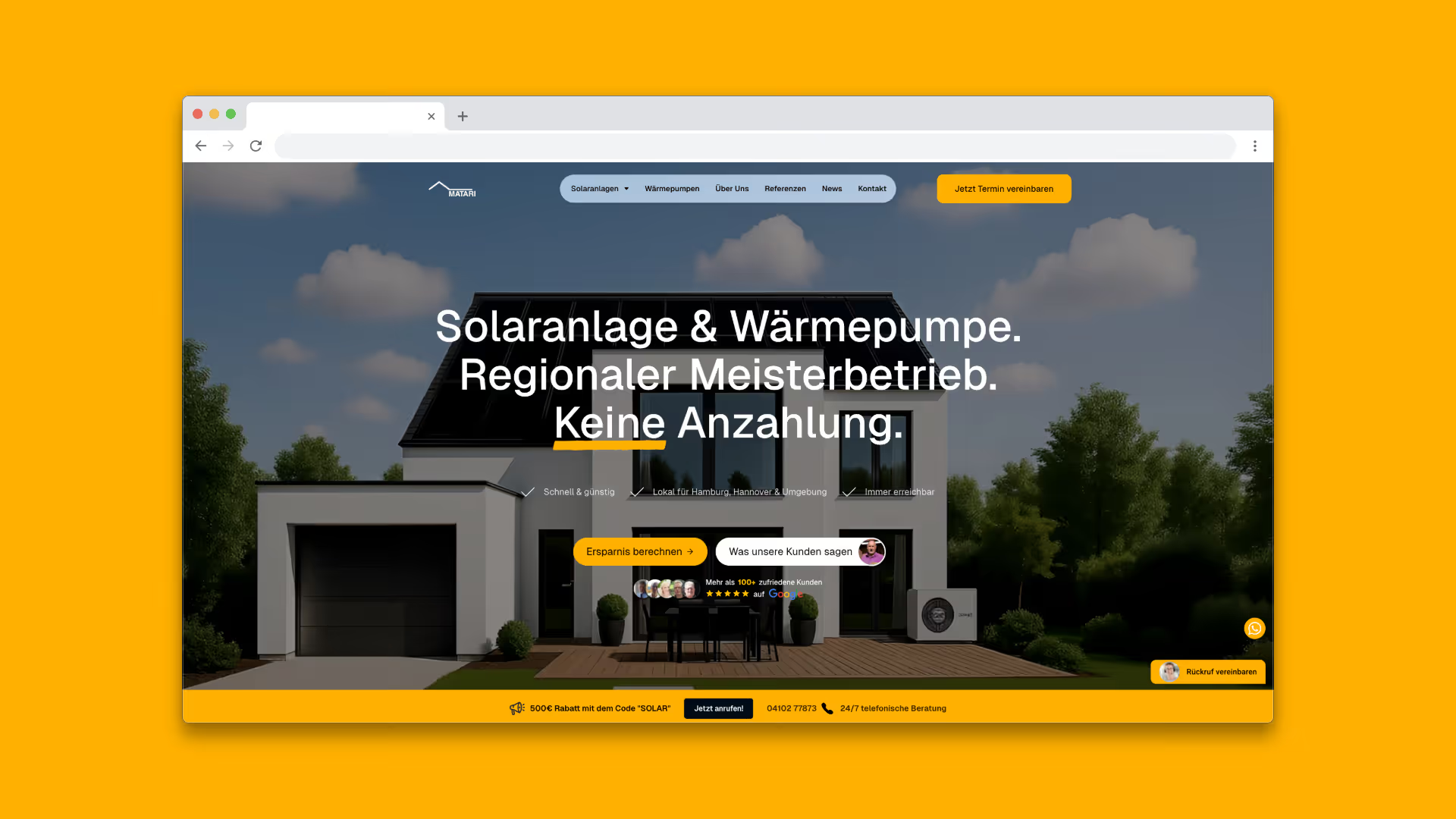 Projektansicht Matari Solar