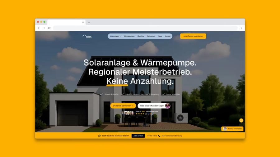 Website von Matari Solar