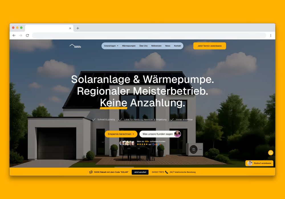 Projektansicht Matari Solar