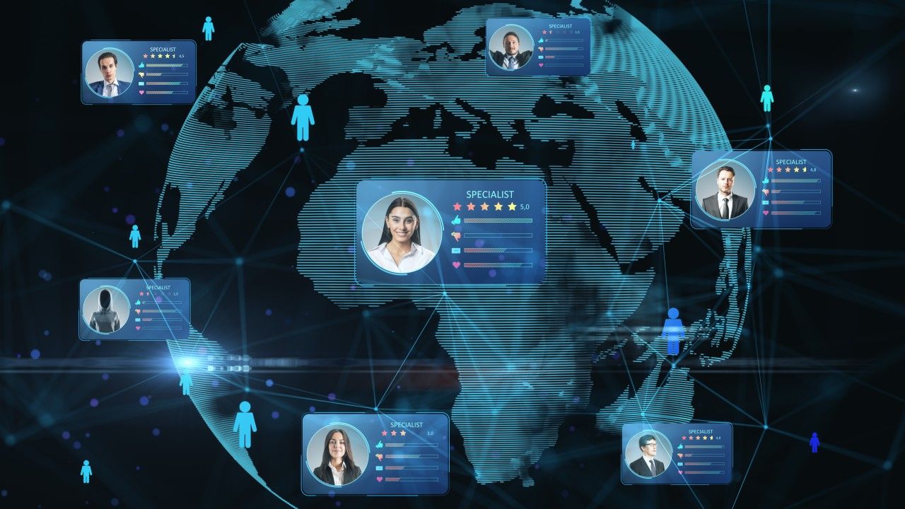 Global network showing digital identities as the new perimeter.