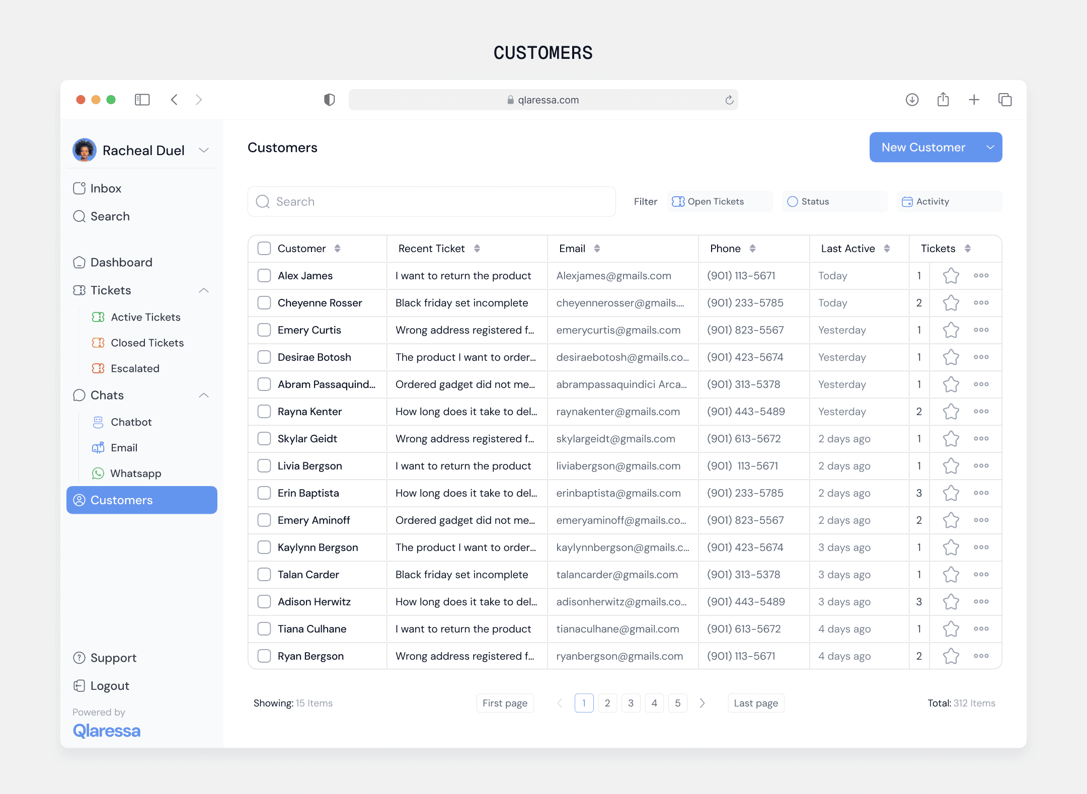 Qlaressa CRM (b2b) design