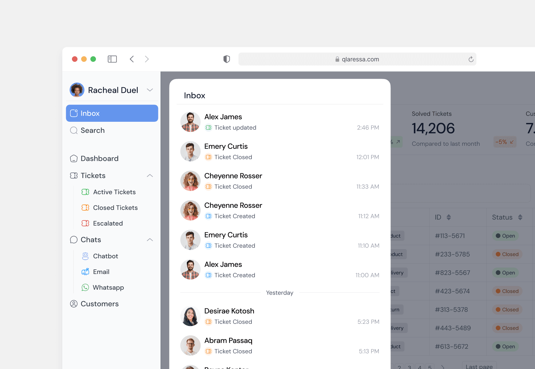 Qlaressa CRM (b2b) design
