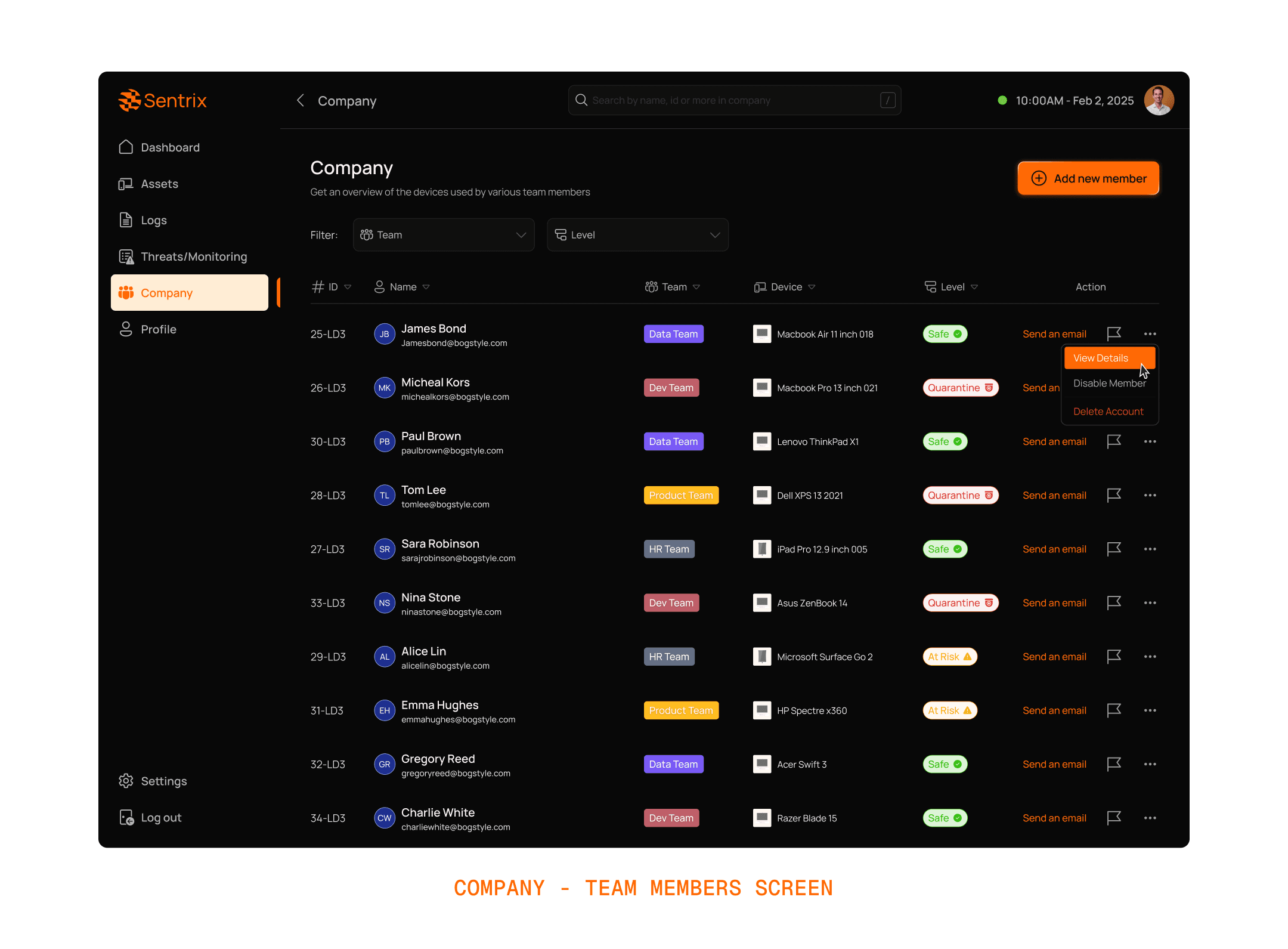 Sentrix Cybersecurity design
