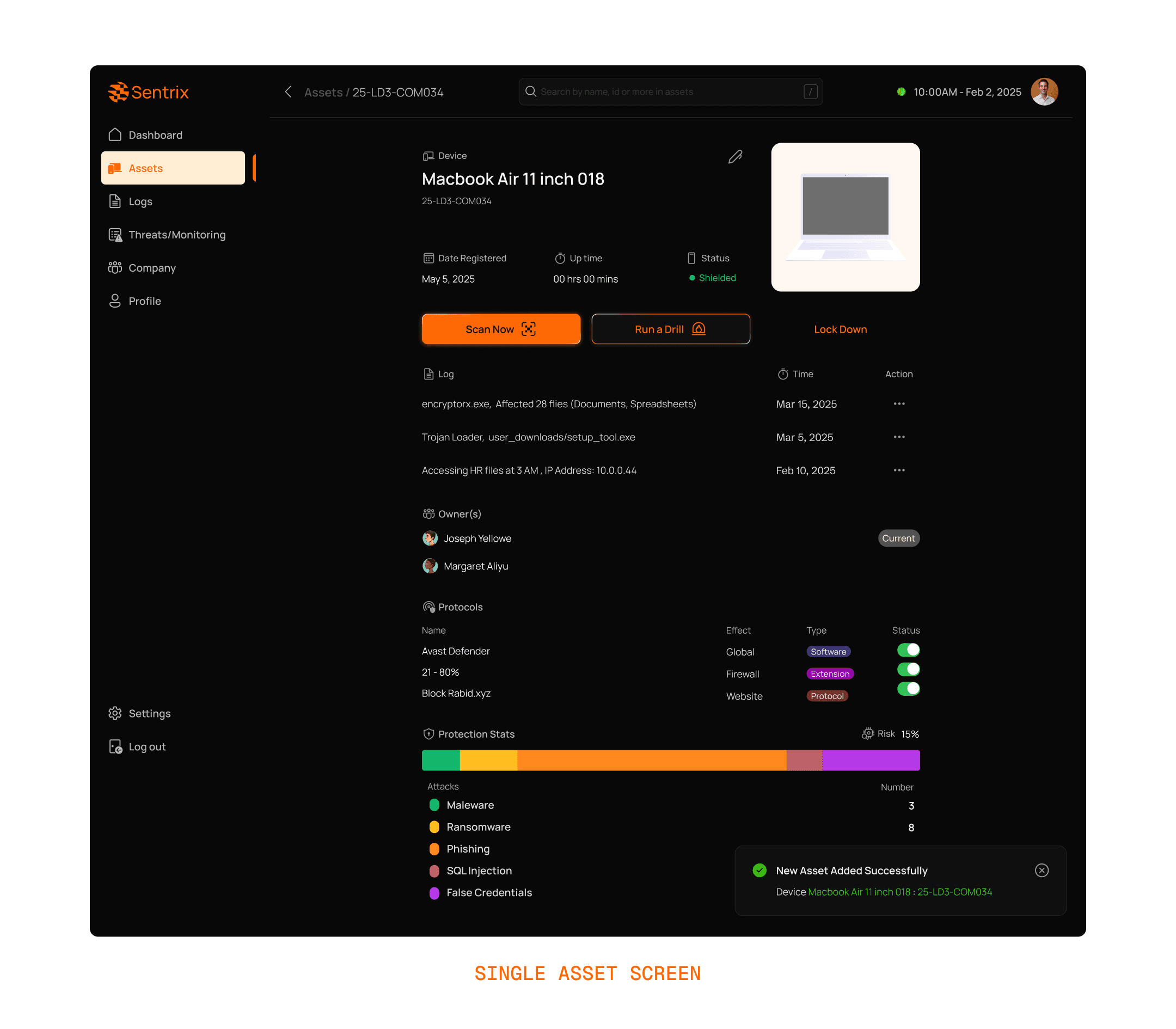 Sentrix Cybersecurity design
