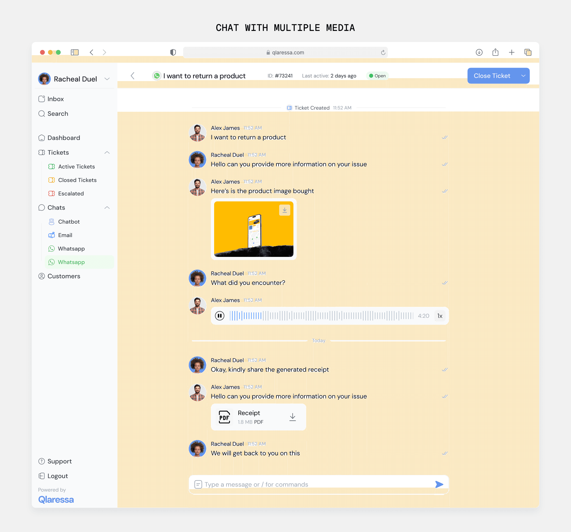 Qlaressa CRM (b2b) design