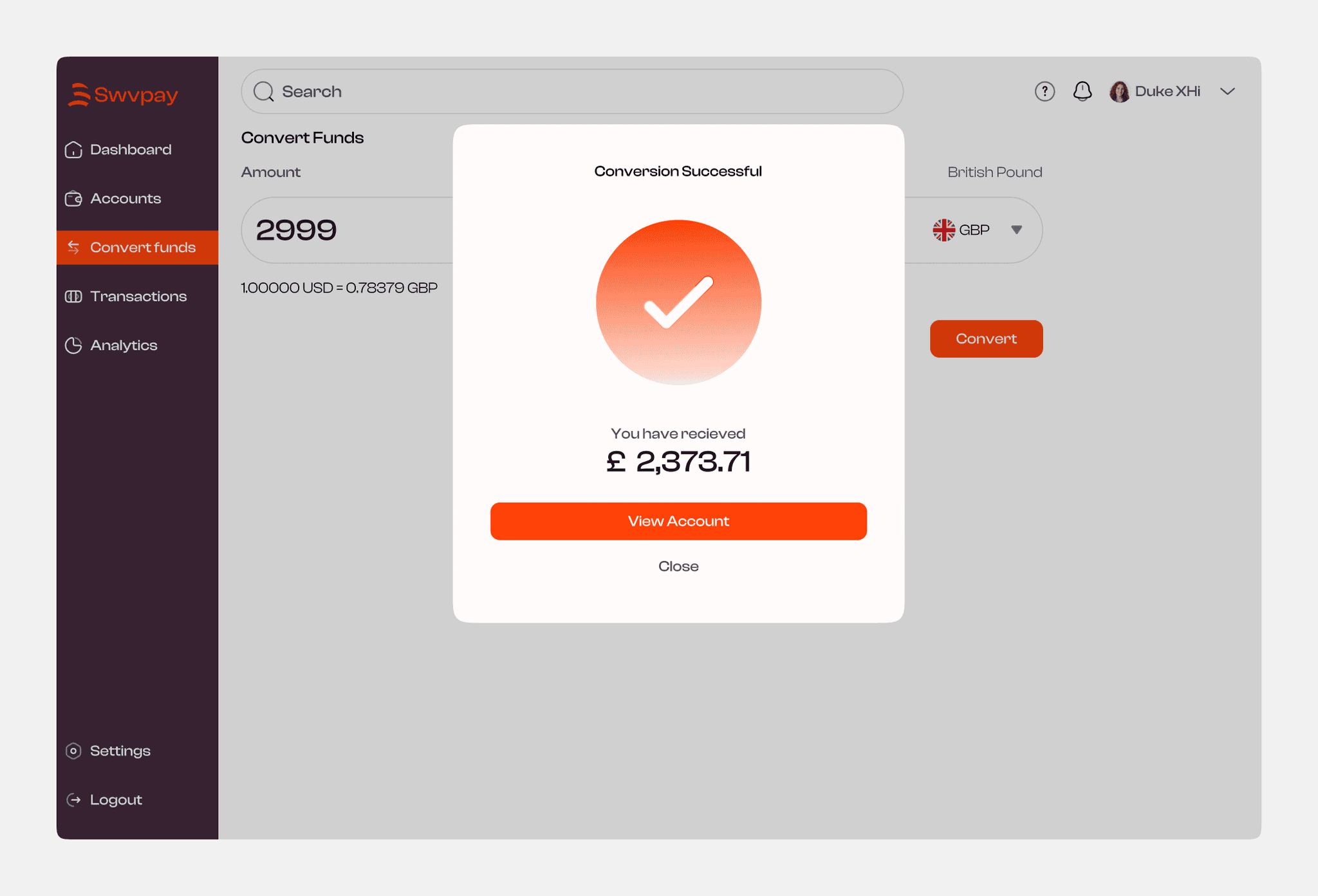 Swvpay Finance design