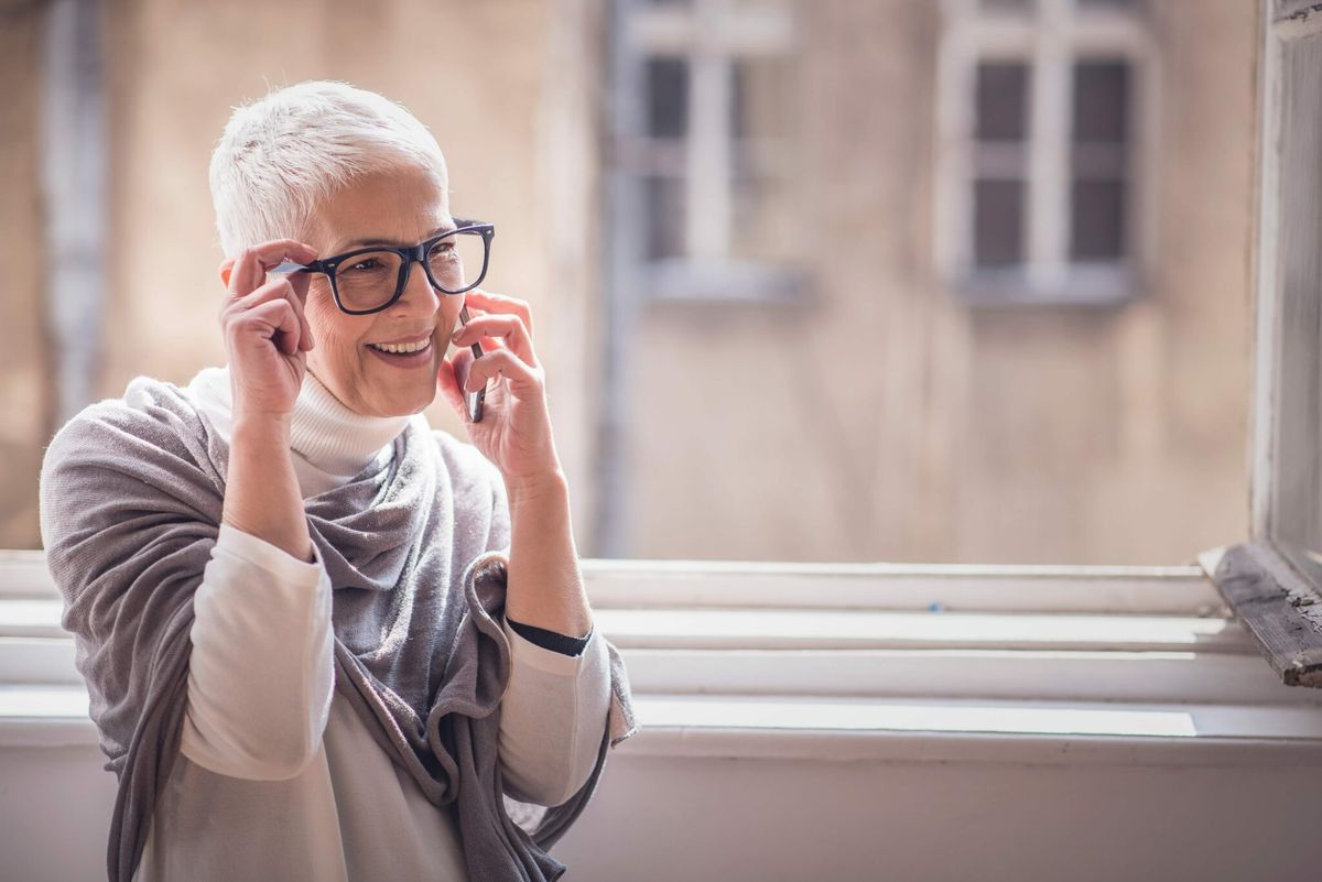 Woman on mobile phone