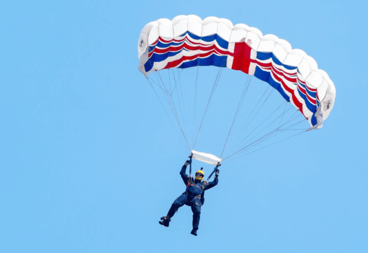Union Jack parachute pic
