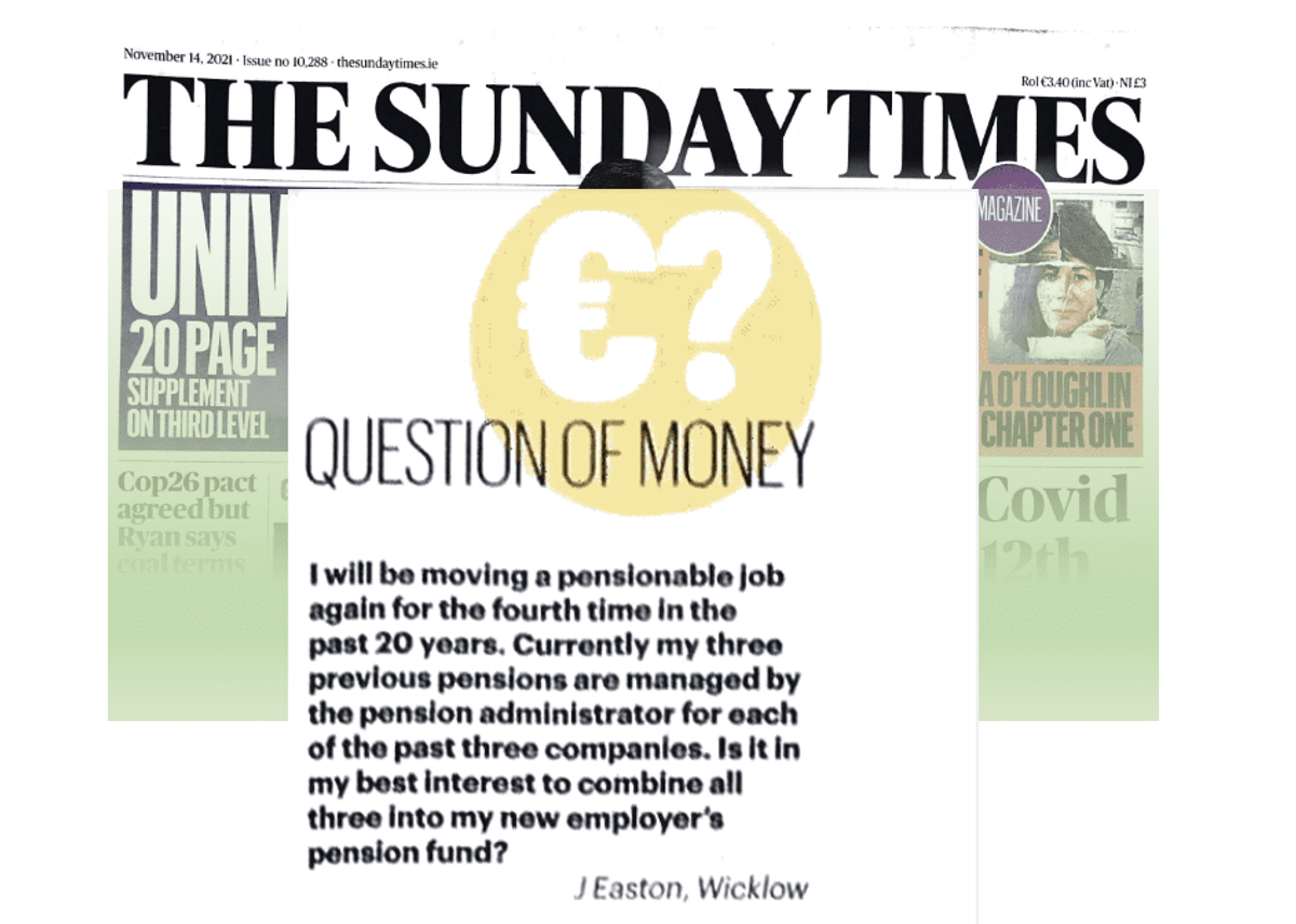 Should I combine old pensions Sunday Times