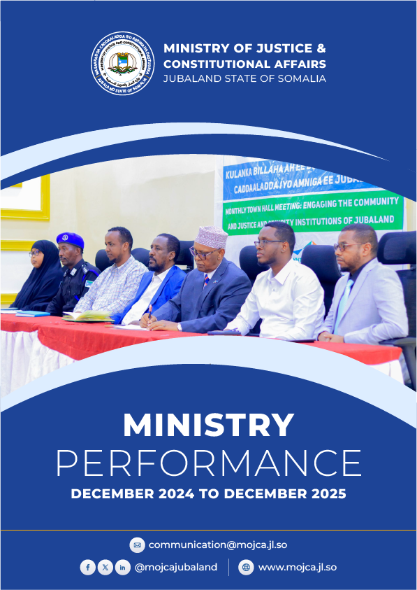 Cover of the Ministry of Justice Annual Performance Report 2025