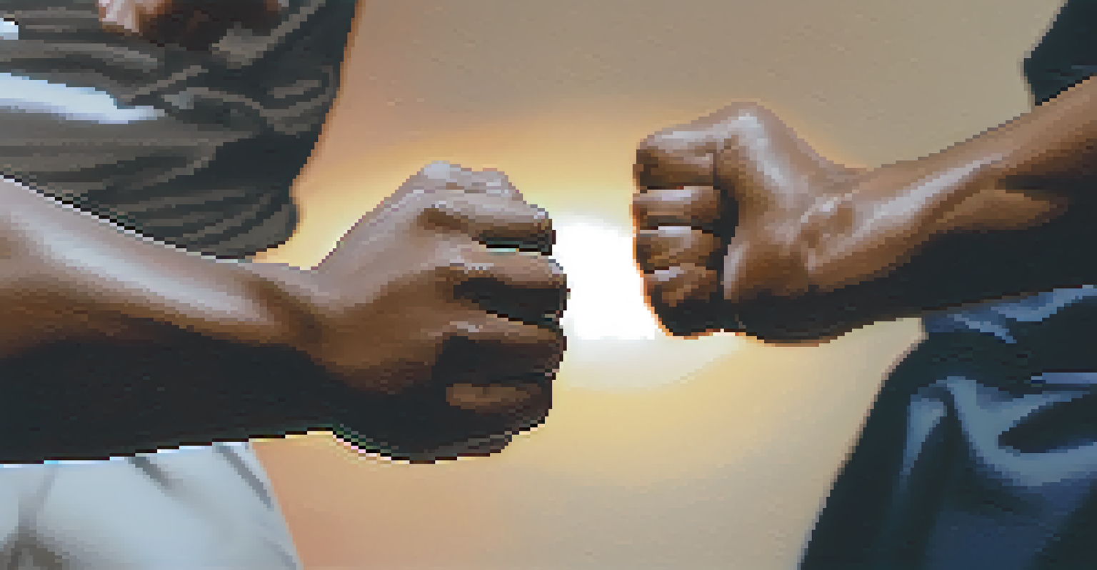 Close-up of diverse hands practicing self-defense grips, highlighting inclusivity and focus on technique.
