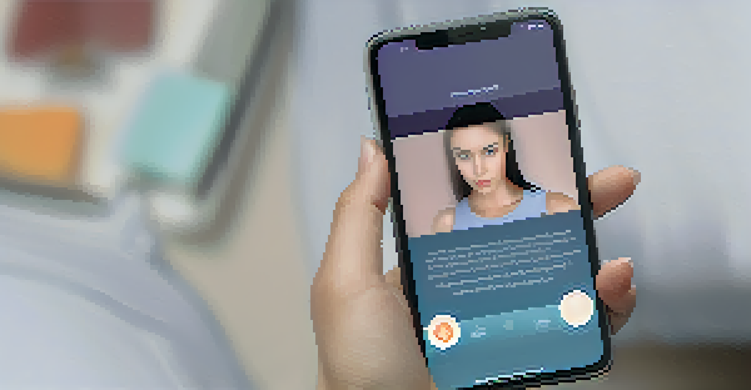 A close-up of a smartphone displaying a user-friendly domestic violence reporting app, with a person in the background.