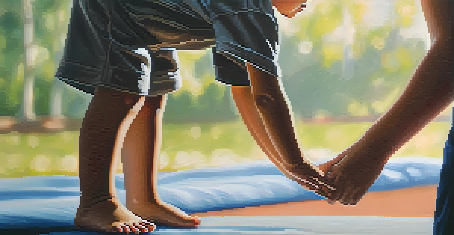 A close-up of a child's hands in a self-defense stance, emphasizing confidence and strength.