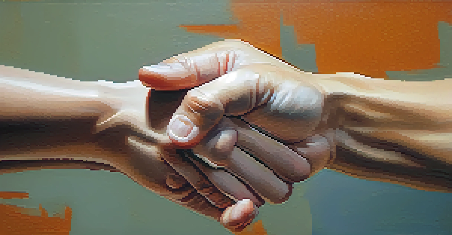 Close-up of hands demonstrating a self-defense technique, showcasing grip and posture with a warm, blurred background.