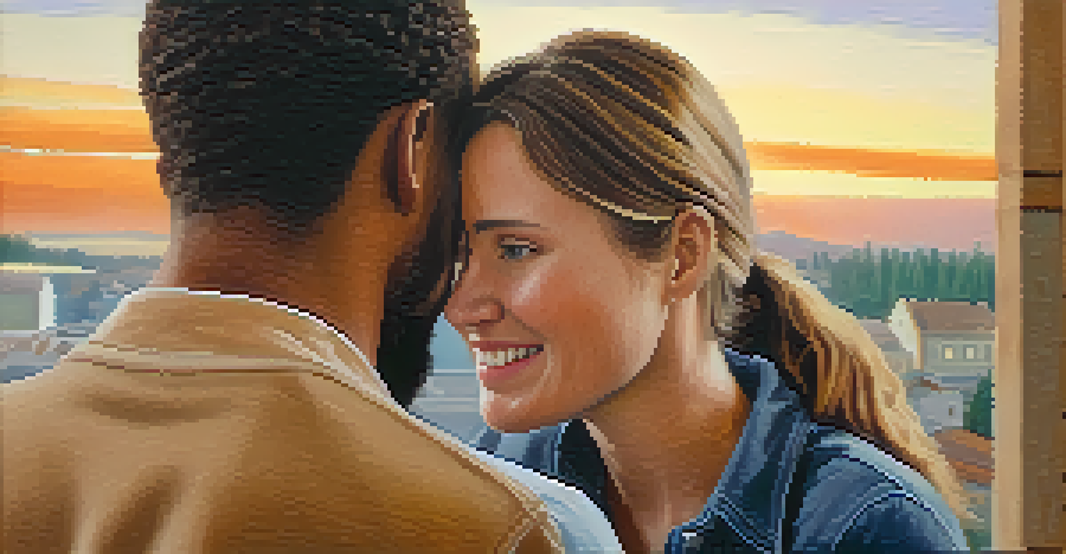 Two individuals engaged in a comforting conversation, highlighting the support after an intervention.