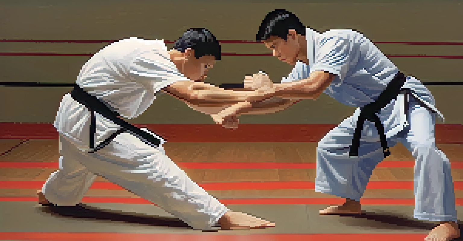 Close-up of a person's hands in a defensive stance during self-defense training.