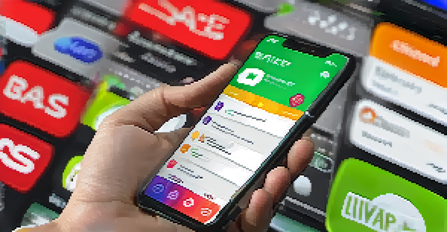 Close-up of a smartphone showing the bSafe app interface with bright colors and SOS buttons.