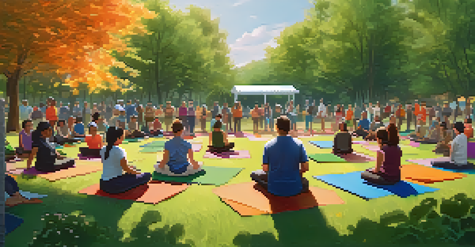 An outdoor self-defense workshop in a park, featuring participants of all ages engaged in learning and practicing.