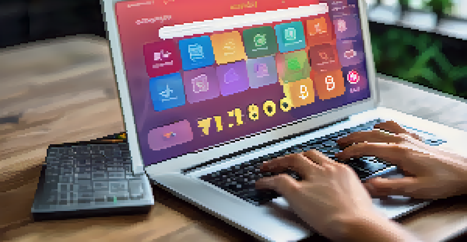 A close-up of a hand typing a strong password on a laptop keyboard, with a password manager interface visible on the screen.