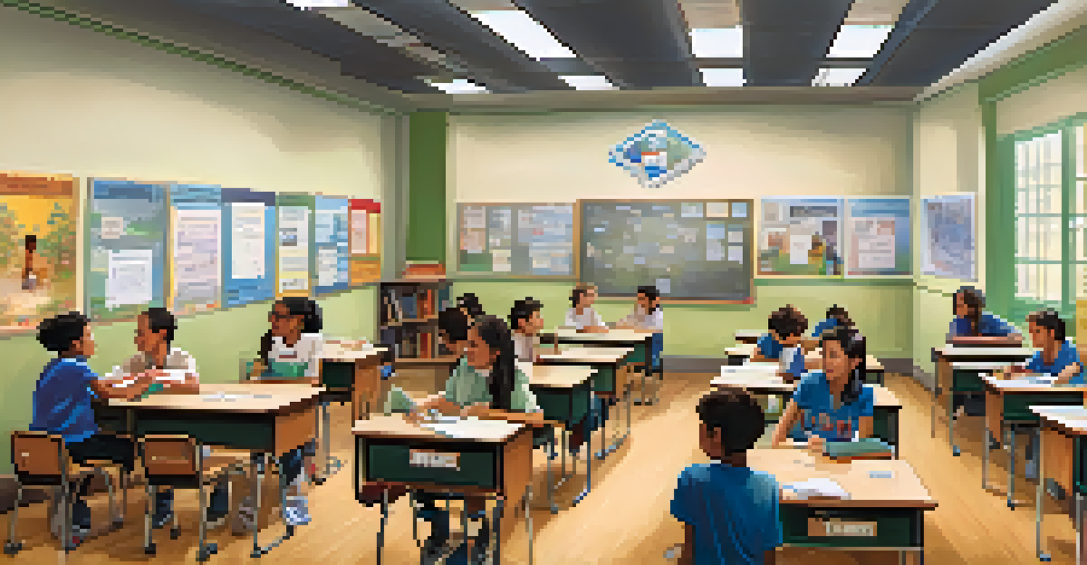 Students in a classroom practicing active listening with expressions of empathy and understanding, highlighting the importance of emotional connection in education.