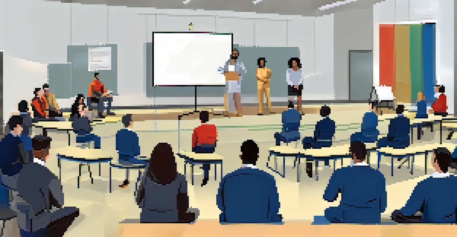 Employees attending a workplace training session about safety and communication.