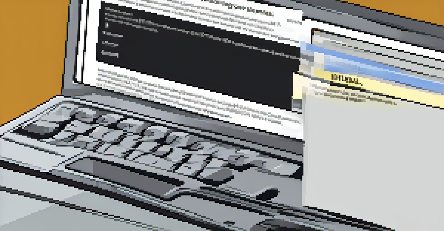 A computer screen showing a suspicious email with highlighted phishing signs, with a hand hovering over the mouse.