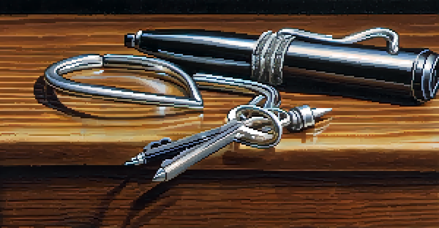 Everyday items like keys and a pen arranged as potential self-defense tools.