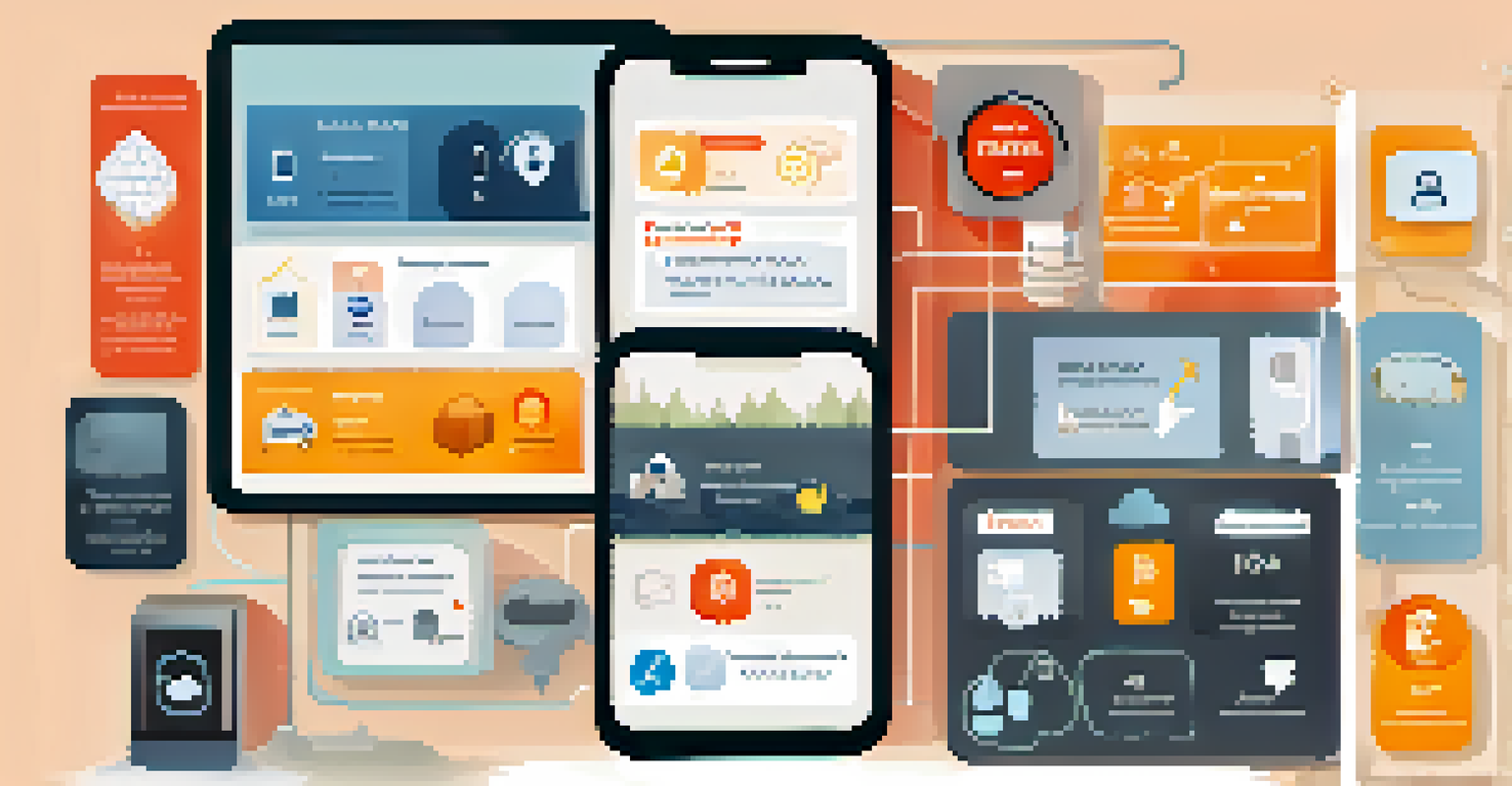 An infographic displaying personal safety app features for remote workers, with icons and a calming design.