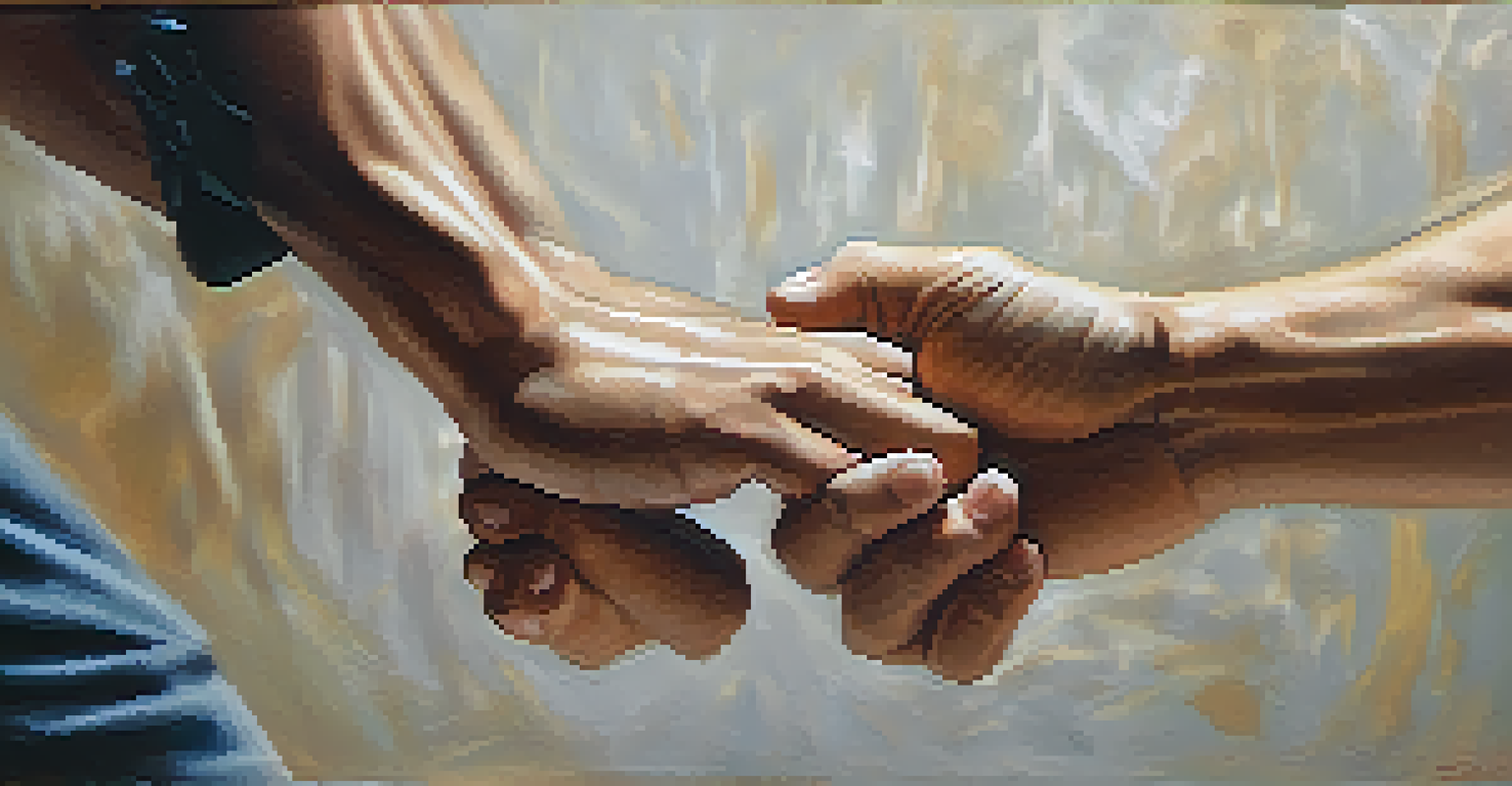 A close-up of hands practicing a self-defense technique, showcasing determination and strength with a blurred background.