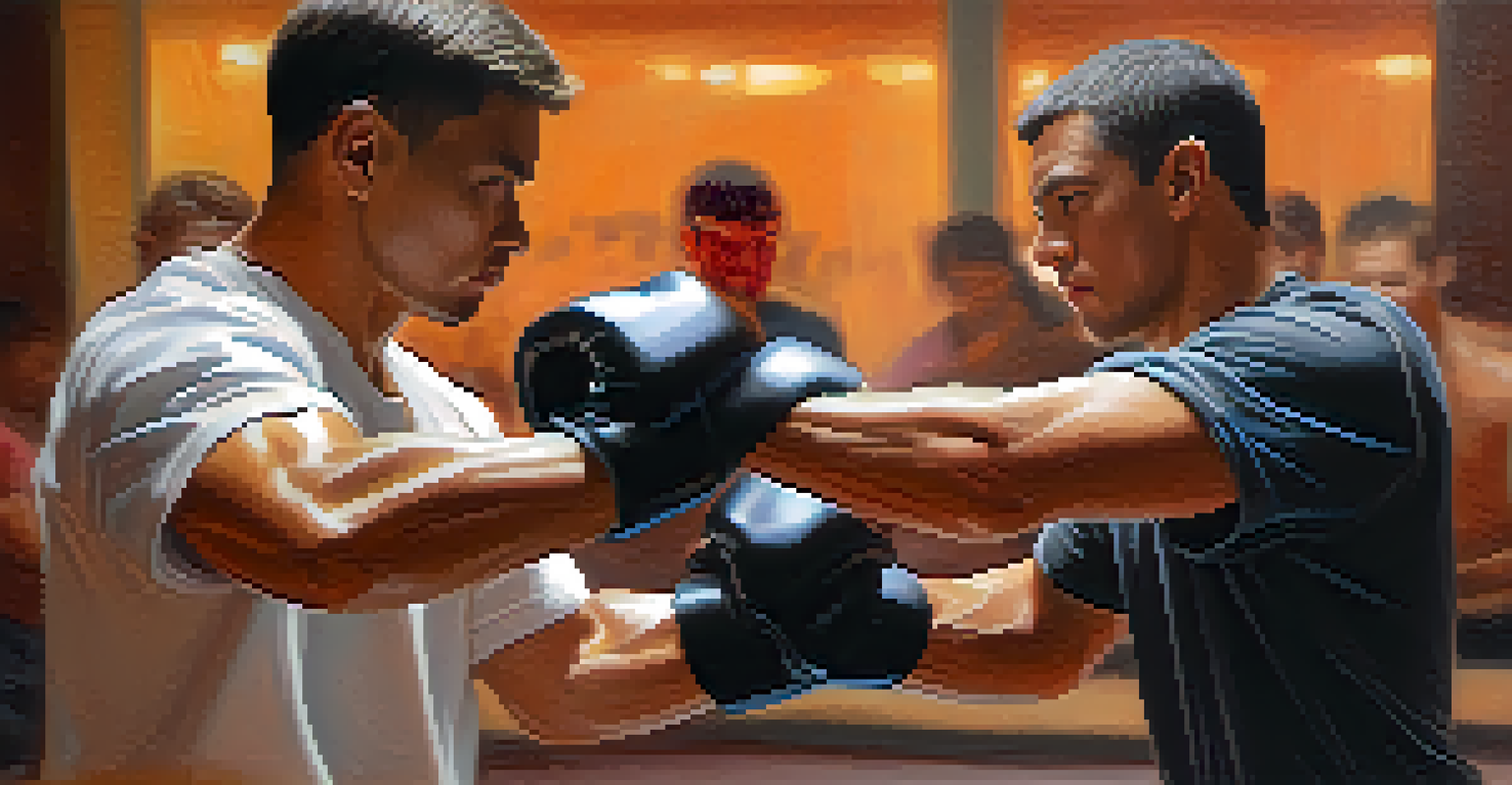 Close-up of hands practicing self-defense techniques, showcasing movement and intensity.