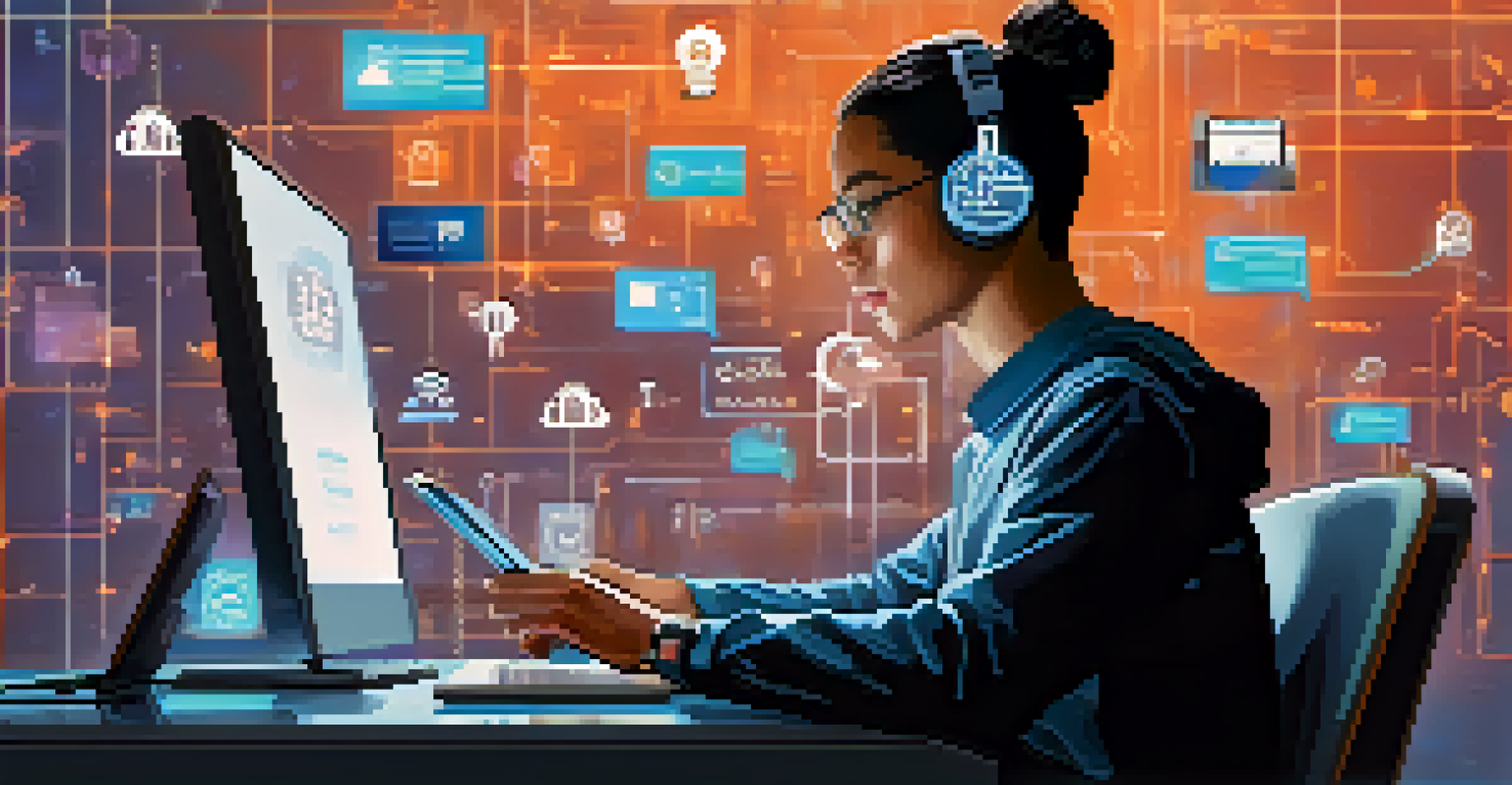 A person at a desk using a smartphone for two-factor authentication, with a digital world background representing online threats.
