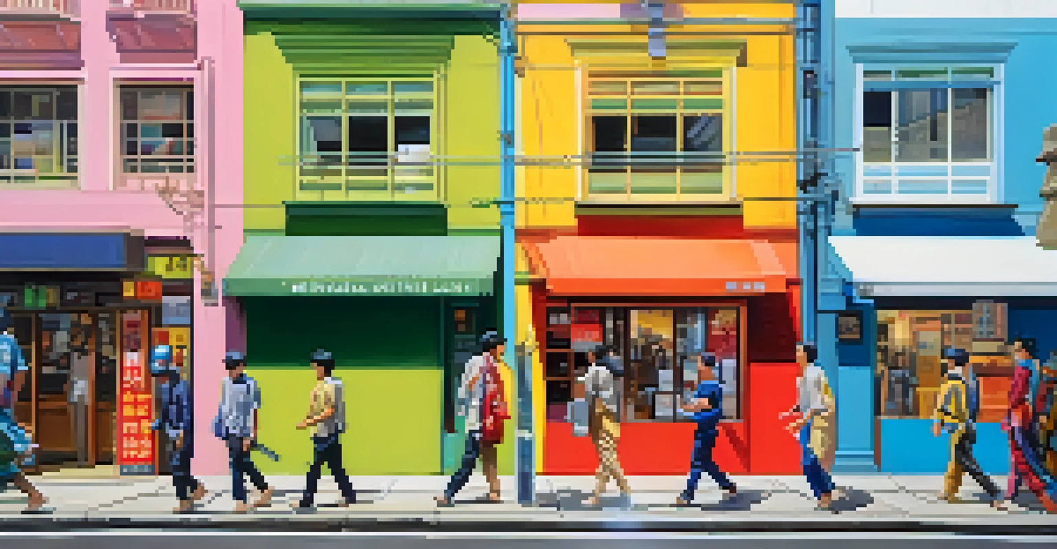 A split image contrasting a serene Japanese street with an American street scene, representing different self-defense laws.