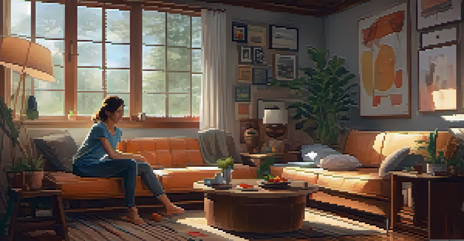 A couple role-playing self-defense scenarios in a cozy indoor setting, appearing engaged and supportive.
