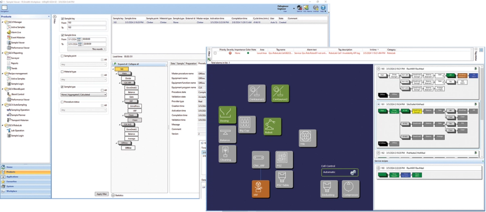 Production LIMS and laboratory automation hosted in common software environment