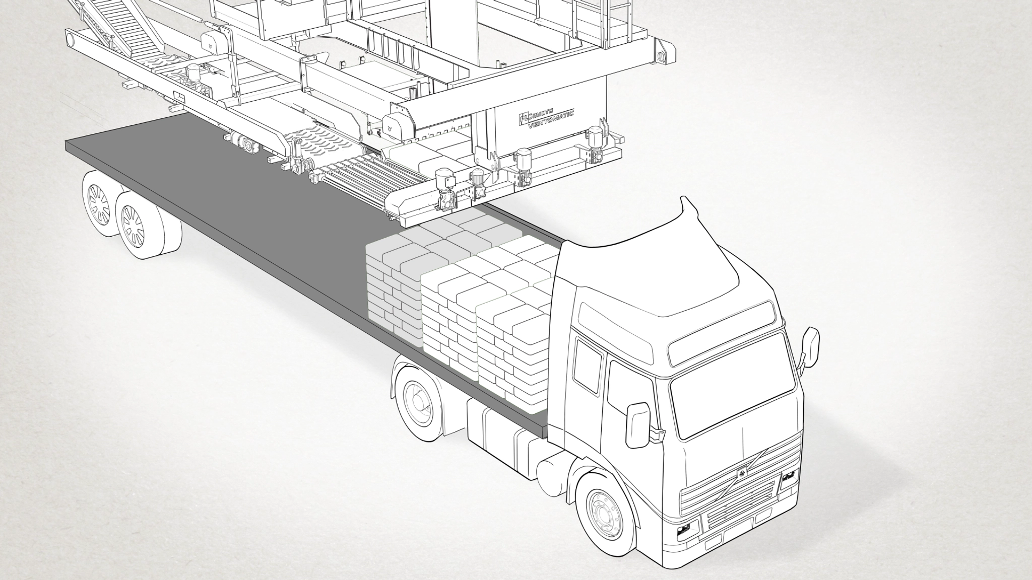 Ventomatic Caricatech automatic truck loading