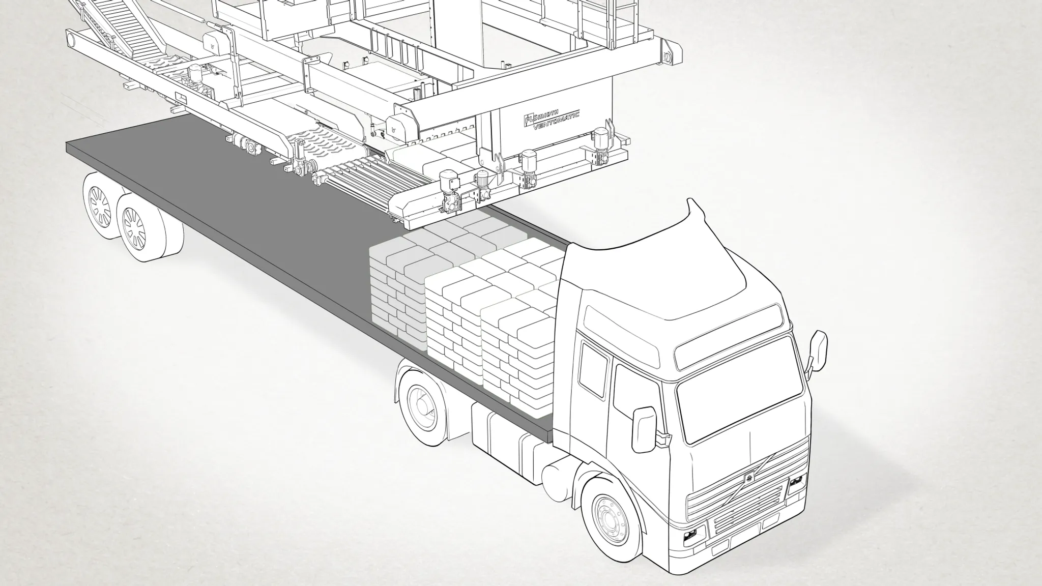 Ventomatic Caricatech automatic truck loading