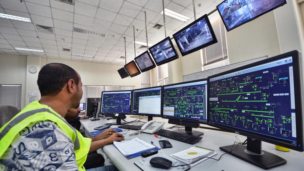 Control room at Yanbu Cement, Saudi Arabia