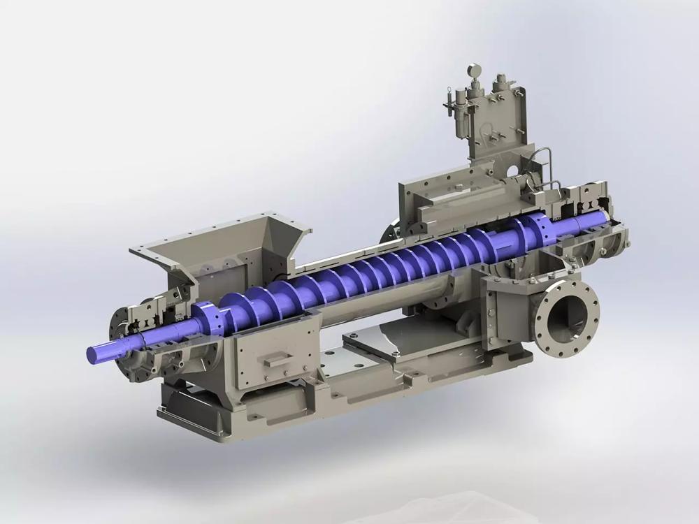 Rendering of a new screw pump