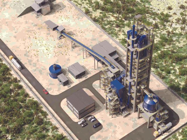 Rendering of a calcined clay facility