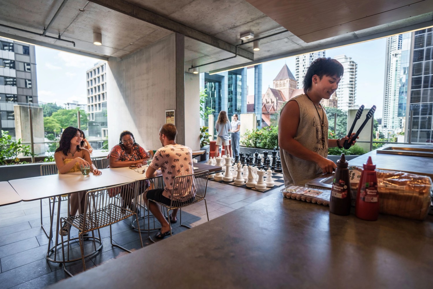 Student One Wharf St BBQ area