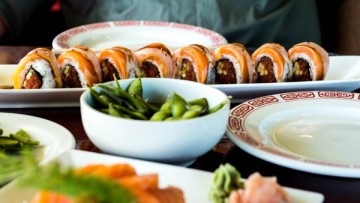 Sushi spread