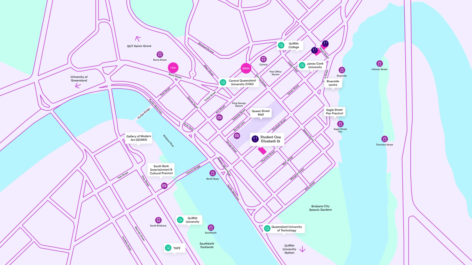 Elizabeth Street Location Map