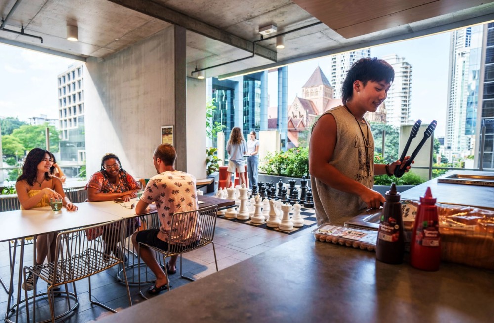 Services and facilities at Student One - BBQ area - Wharf St
