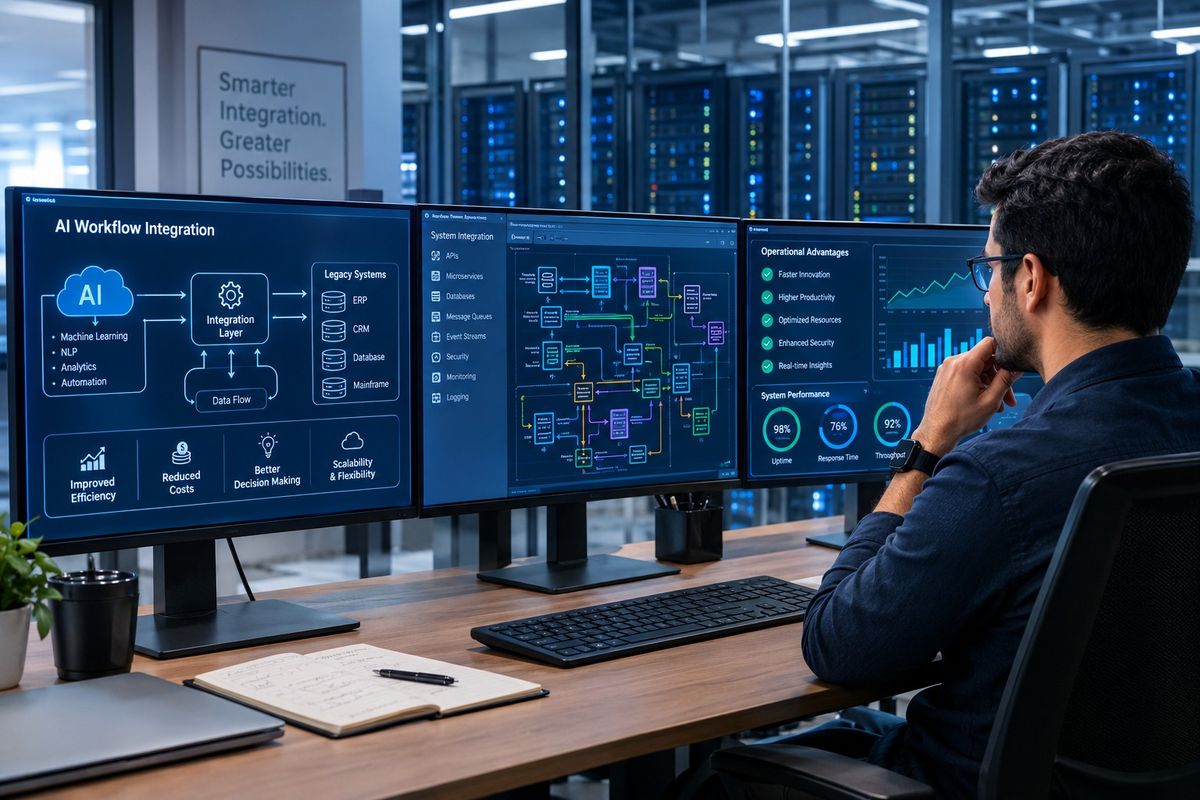 integrating AI workflows into legacy enterprise software operational advantages