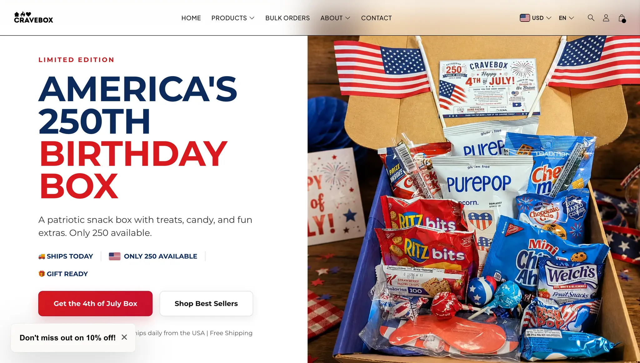 Occasion-based gift collections including college care packages, birthday, and get well on the CraveBox Shopify store